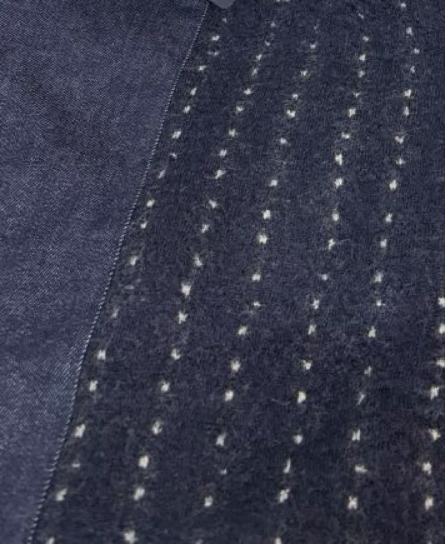 ☆新品☆ 佐藤繊維 FUGA FUGA ニット切り替えデザイン デニムチュニック