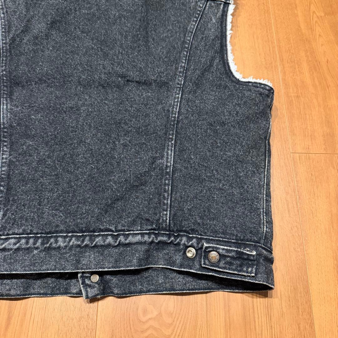 ブラック ◎ 90s リーバイス USA製 デニム ボアベスト 黒