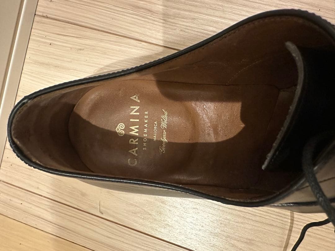 カルミーナ　ストレートチップ　革靴