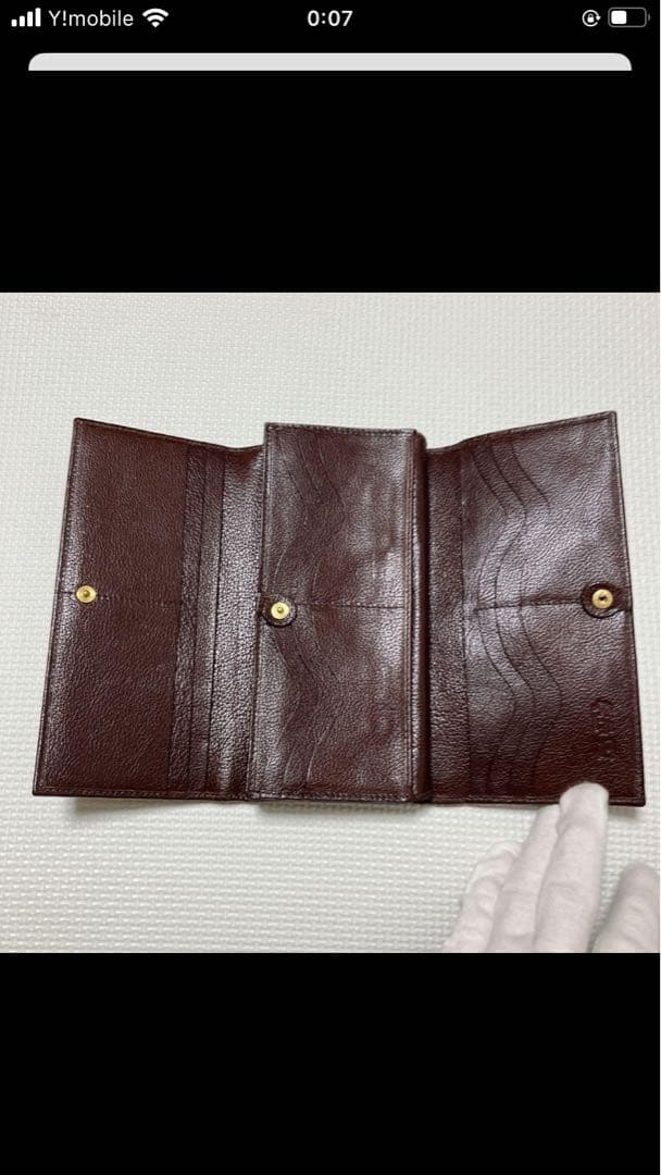 未使用　IL BISONTE イルビゾンテ レザー長財布　こげ茶　カード付き