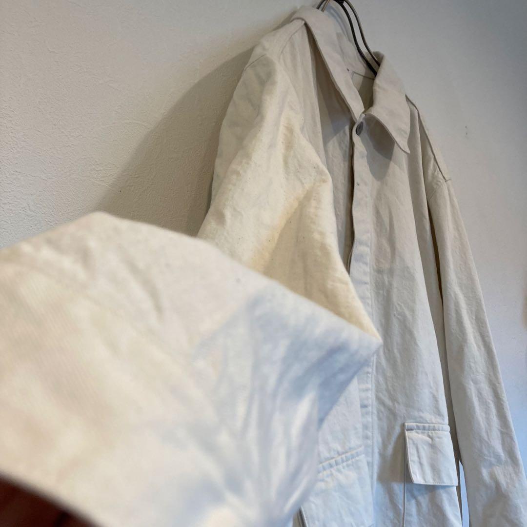 【STILL BY HAND】10オンス デニムカバーオール オフホワイト