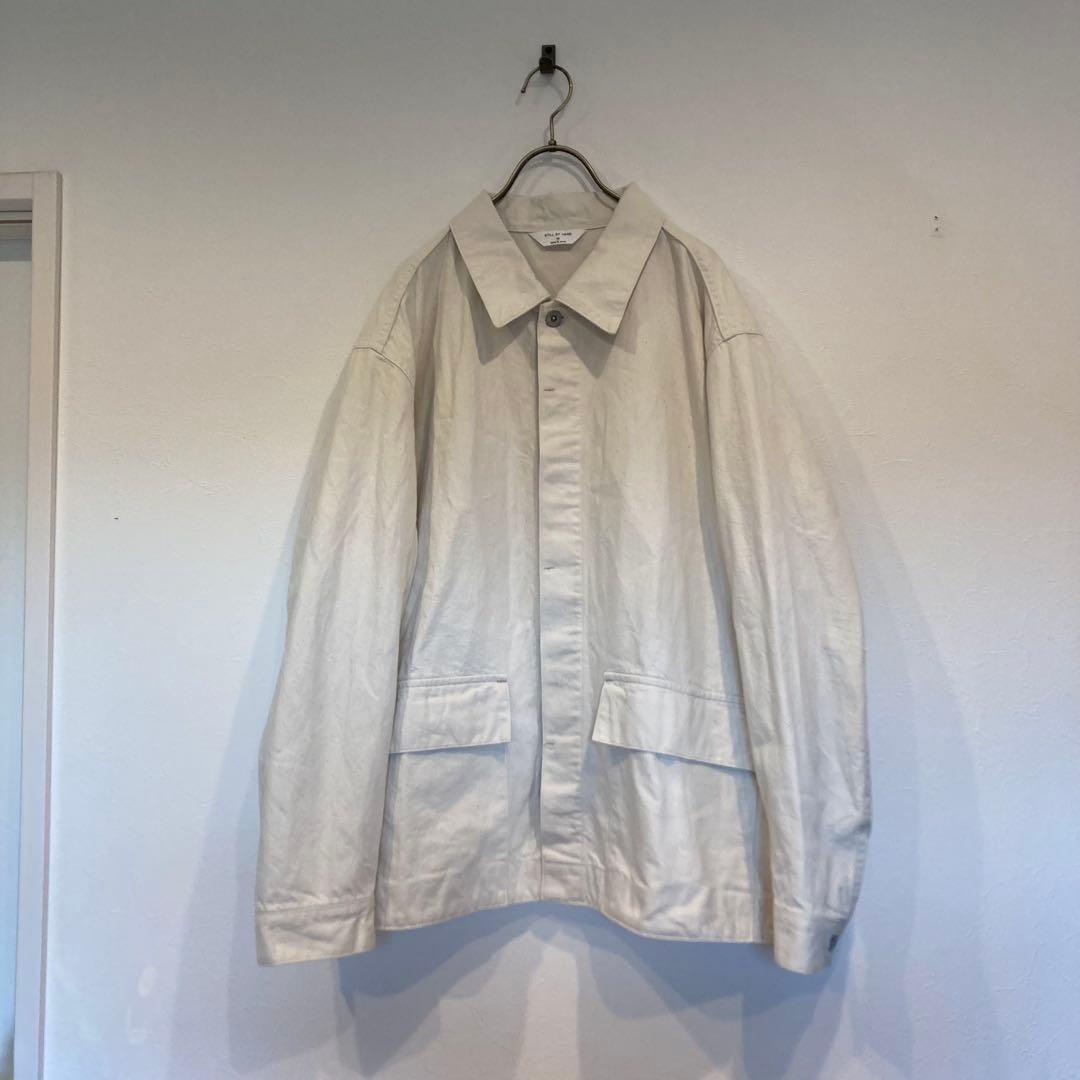 【STILL BY HAND】10オンス デニムカバーオール オフホワイト