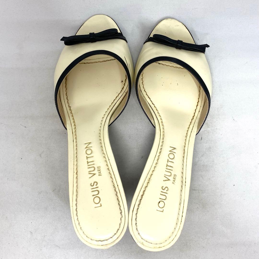 ルイヴィトン　エクリュ　リボン　ミュール　サイズ表記「38」24センチ