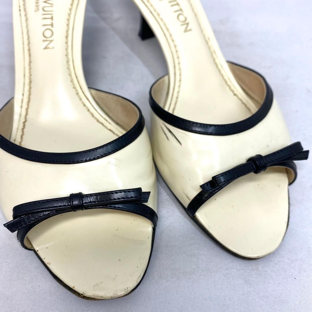 ルイヴィトン　エクリュ　リボン　ミュール　サイズ表記「38」24センチ