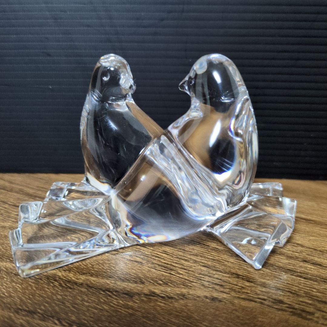 Baccarat バカラ 鳩 Loving Doves フィギュリン