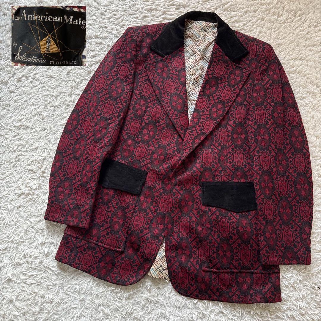 専用 American Male 70s ジャガード刺繍 テーラードジャケット