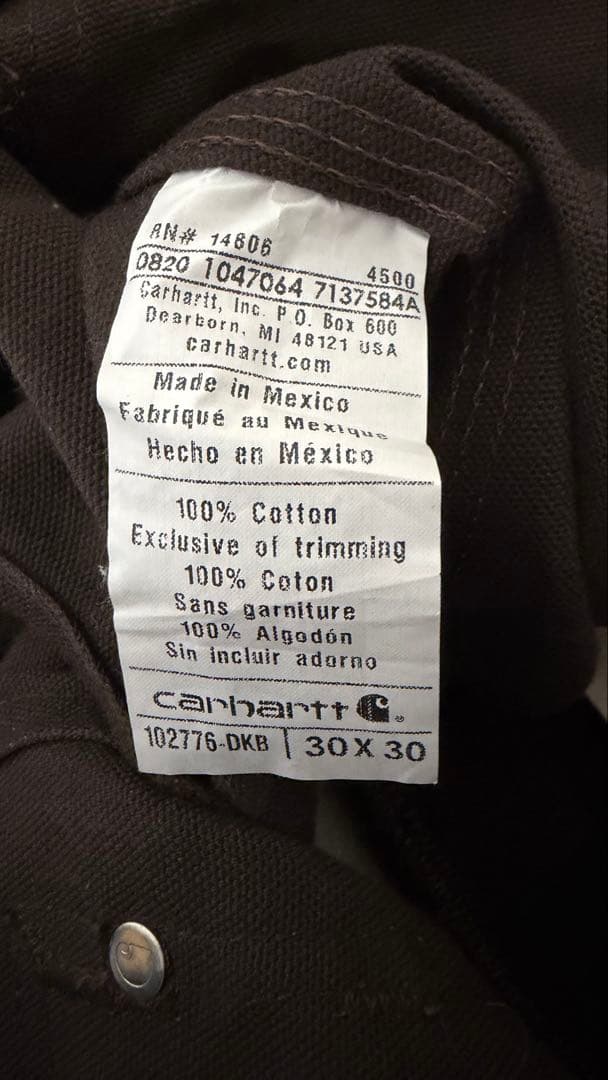 ぺこ　未使用に近い　Carhartt オーバーオール 30×30