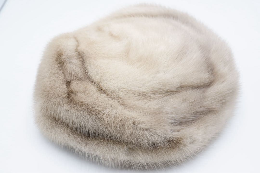 もふもふ　製　ミンク　リアルファー　ベレー帽