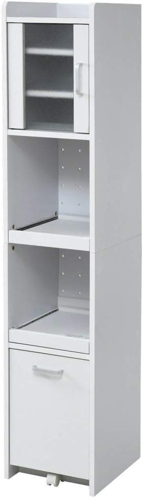 JKプラン 隙間収納 キッチン ミニ 食器棚 FKC-1532-WH ホワイト