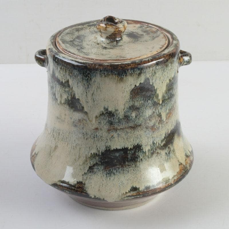 北大路魯山人作　美濃唐津焼　水指　黒田陶々庵極め箱　M　9535A