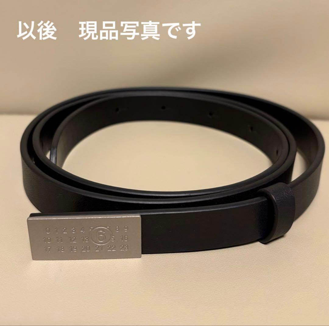 MM6 Maison Margiela ナローベルト　ブラック