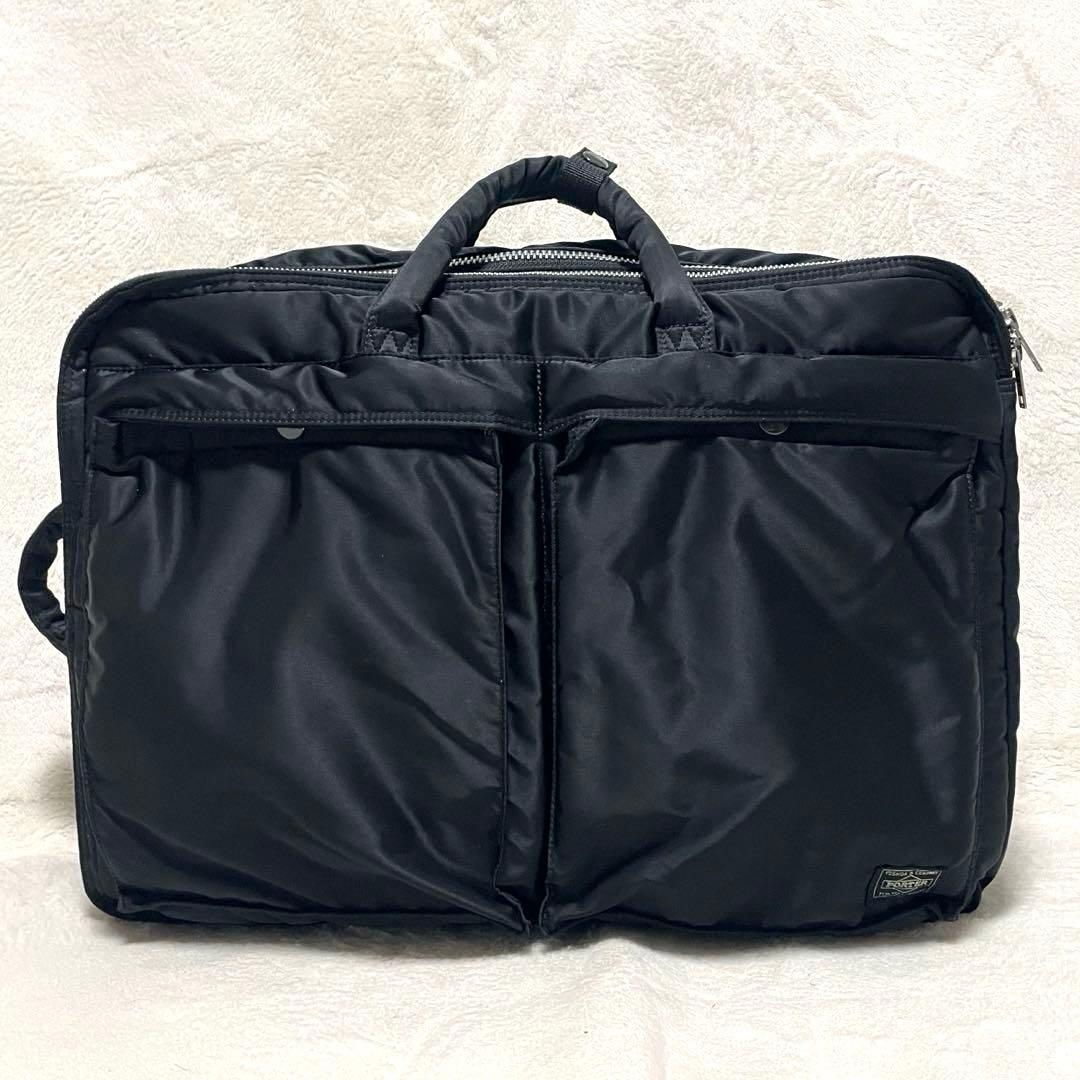 【美品】PORTER 3way 2層式 タンカー リュック ビジネスバッグ