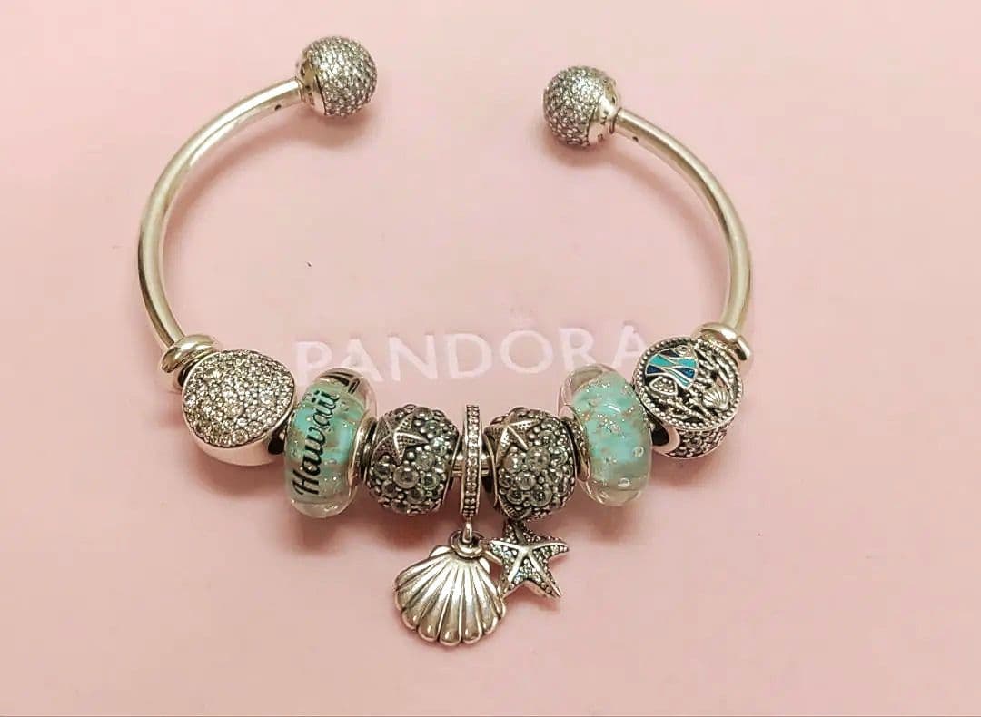 【2/11お値下済】Pandora オープンバングル チャー厶7個