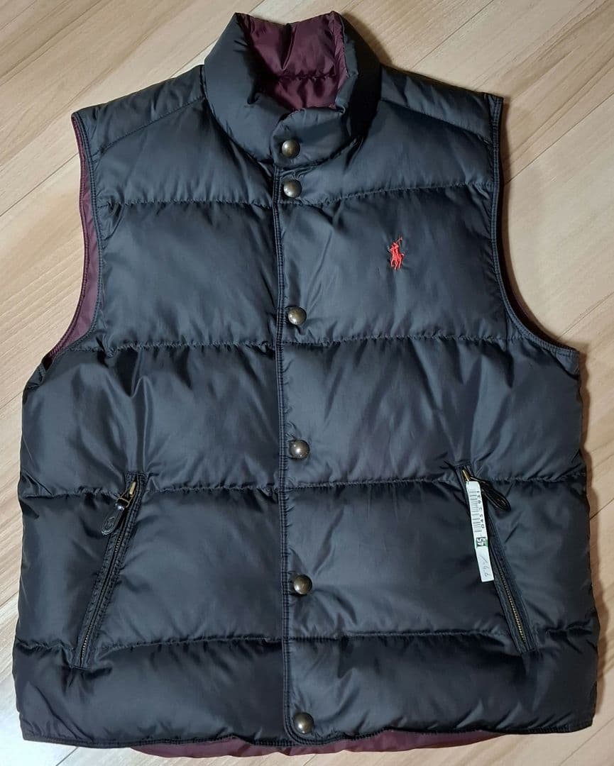 ポロ　ラルフローレン　 ダウンベスト ブラック　M