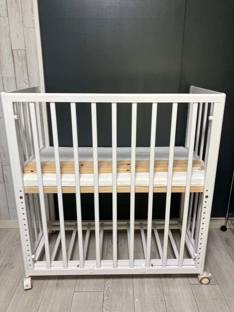 【美品】　そいねーる+ロング　ホワイト　ベビー　ベッド