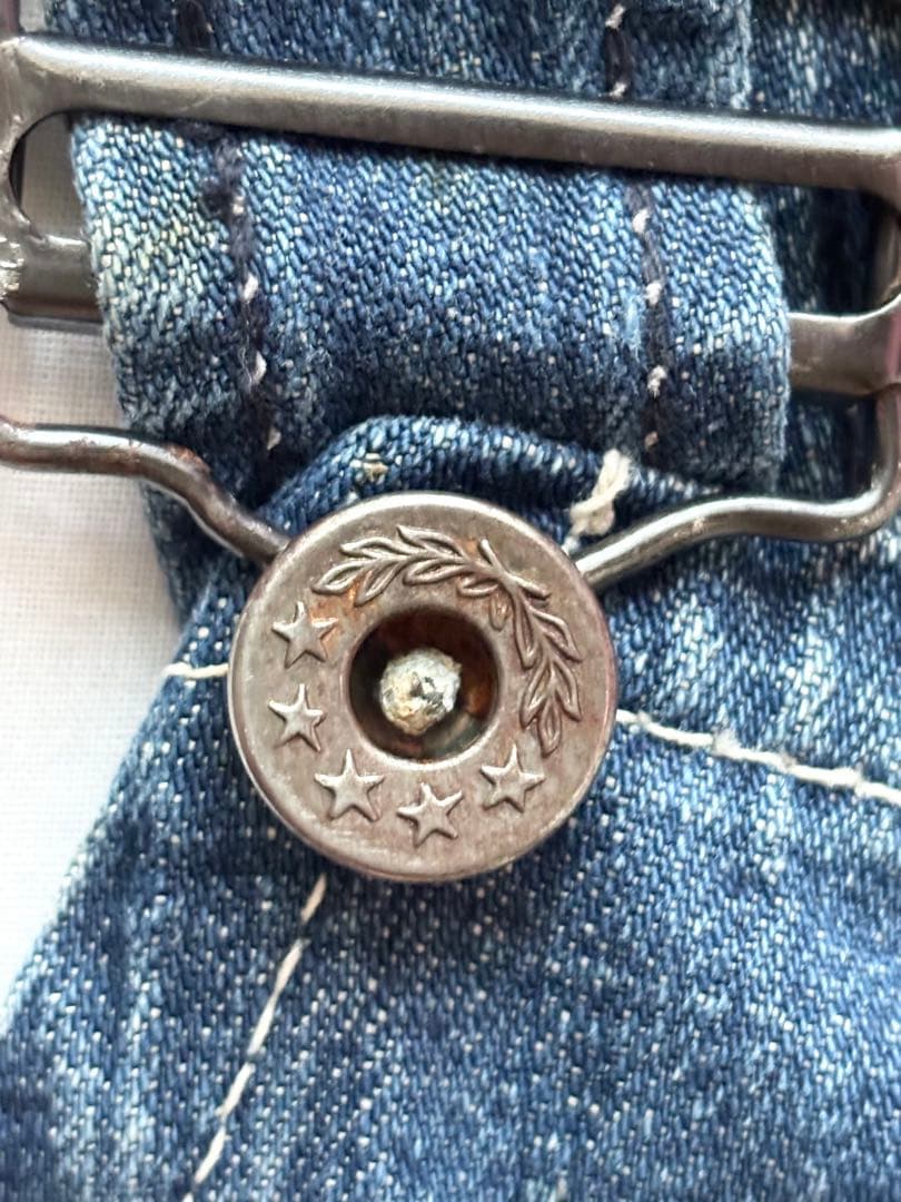 40's 希少 ビンテージ ミリタリー オーバーオール 月桂榭 色落ち 赤ミミ