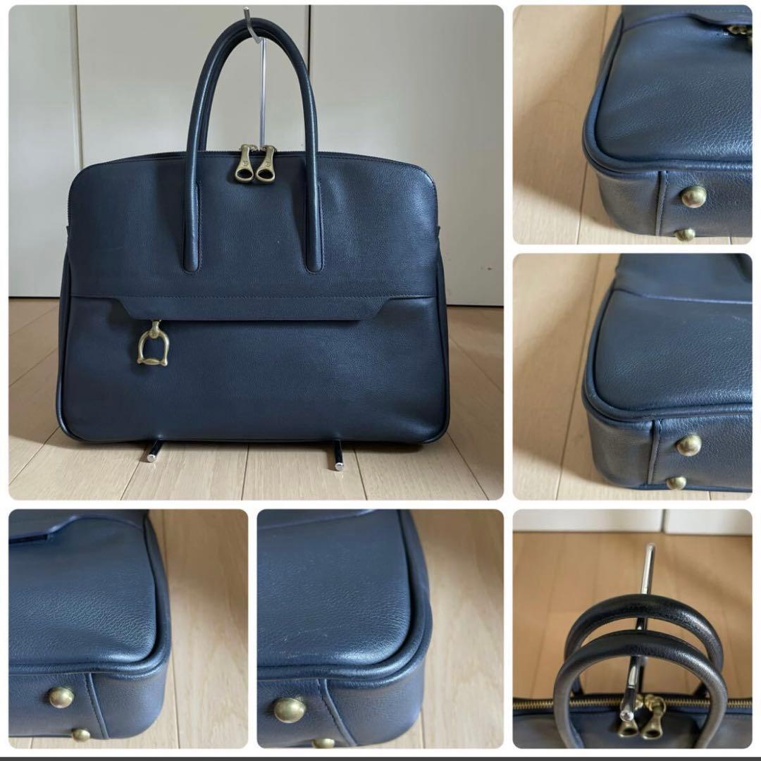 ユナイテッドアローズ別注トフ＆ロードストーン　ビジネスバッグ　中古　ネイビー