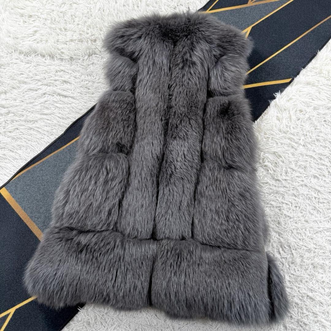 着丈82㎝【現行タグ】サガファーズ フォックス グレー ベスト L AA082