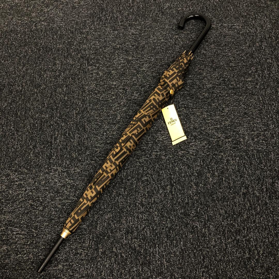 【未使用保管品】11D553/フェンディ/雨傘/ズッカ柄/FFロゴ/茶/オールド