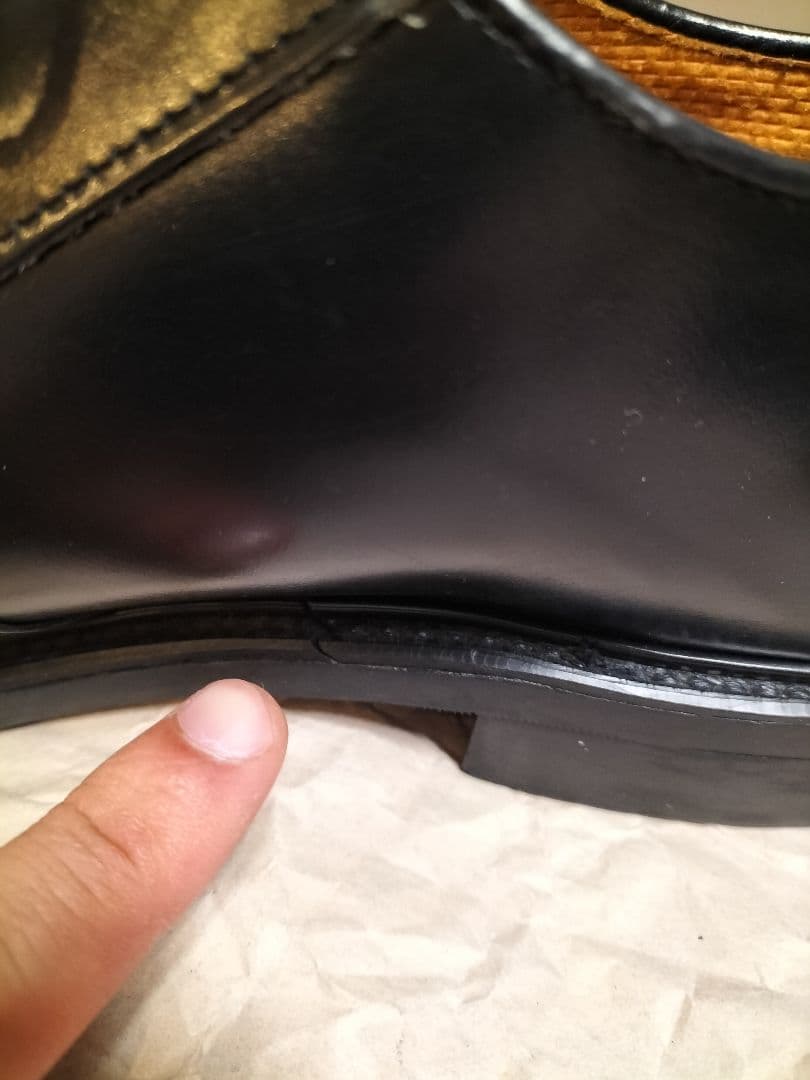 BATES（ベイツ）黒本革シューズ USA製　9程度？（26.5〜27cm）