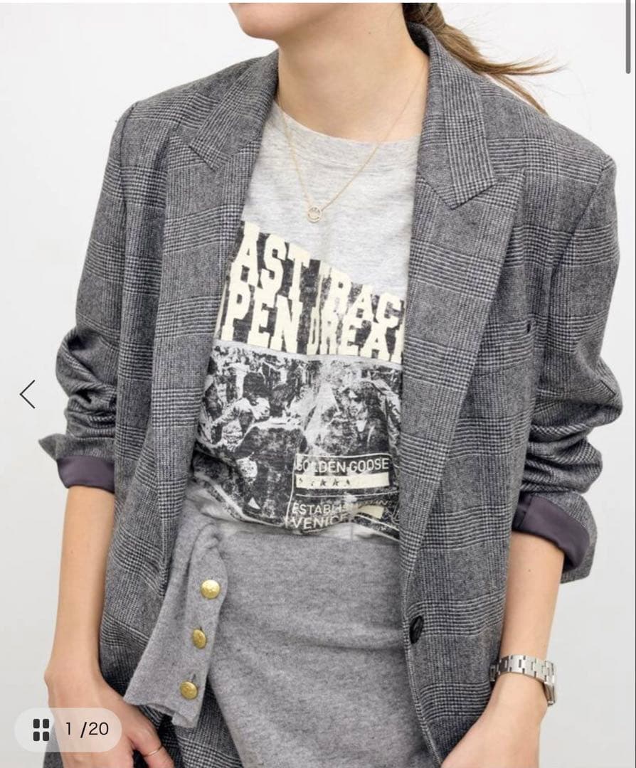 L'Appartement GLENCHECKSINGLE JACKET 日本製