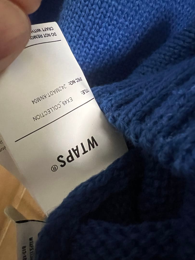 WTAP SIGN SWEATER POLY 2024AW ブルー