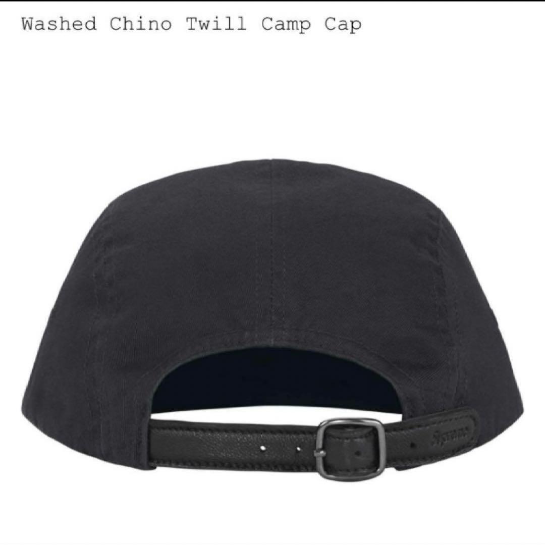 新品 Supreme Washed Chino Twill Camp Cap 黒