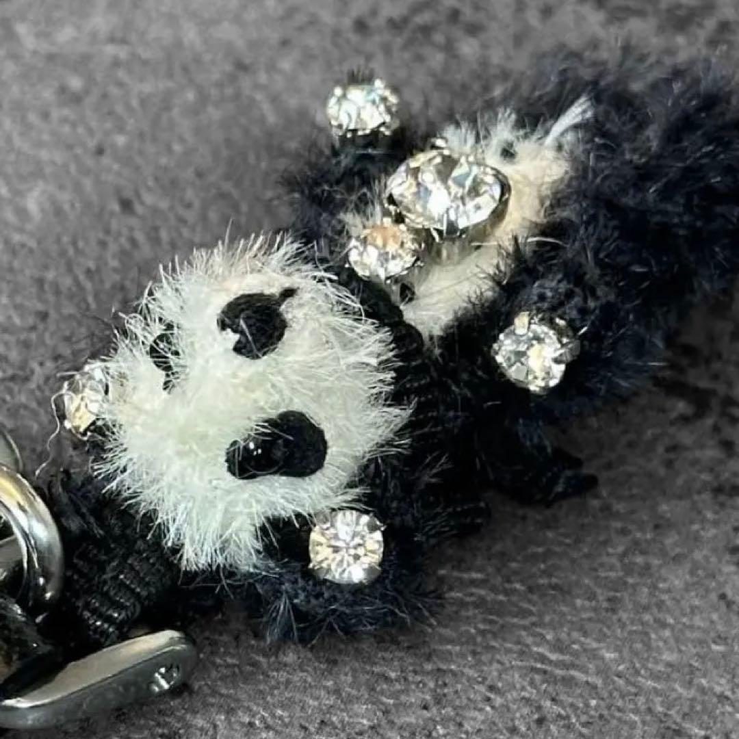 アクセサリー PRADA Mohair Panda Crystal Charm Strap