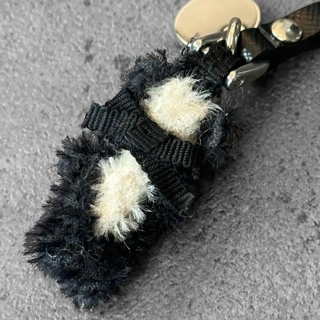アクセサリー PRADA Mohair Panda Crystal Charm Strap