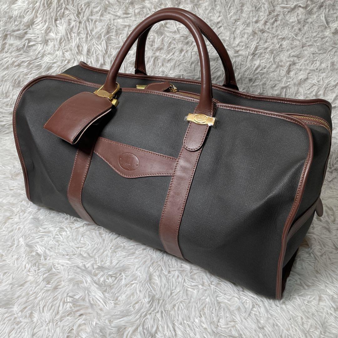 ほぼ未使用　ダンヒル　ボストンバッグ　レザー　ブラック　鍵付き