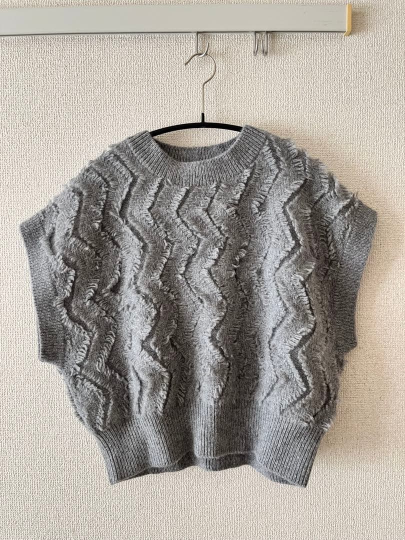 【LOEFF】ウェーブ フリンジ ベスト