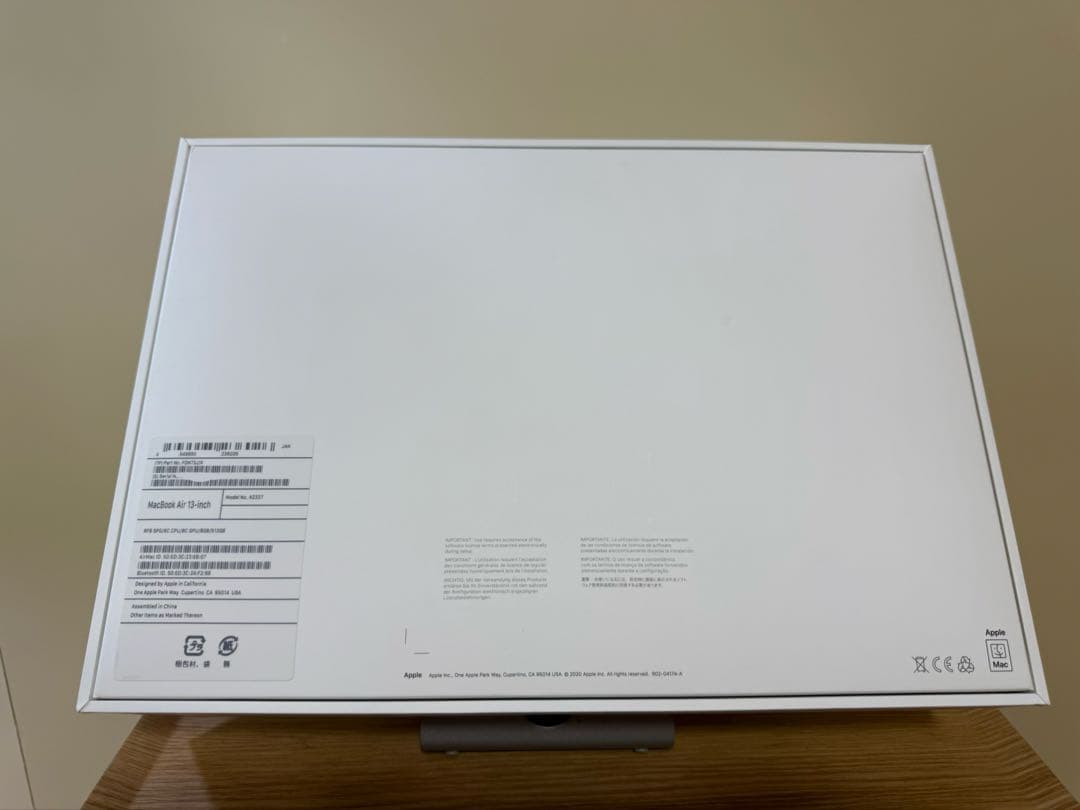 MacBook本体 MacBook Air M1/8CPU/8GPU/8GB/512GB