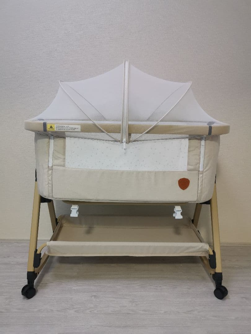 HZDMJ ベビーベッド ベージュ 使用1か月のみ