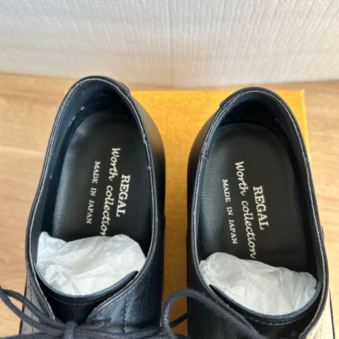 REGAL ブラックレザー ドレスシューズ キャップトゥ　24cm