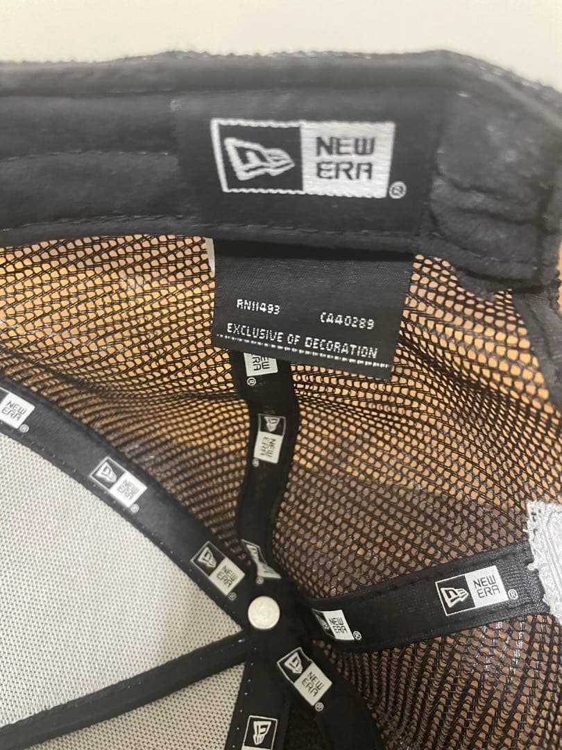 ナンバーナイン　ニューエラ　new era スカルワッペンキャップ　メッシュ