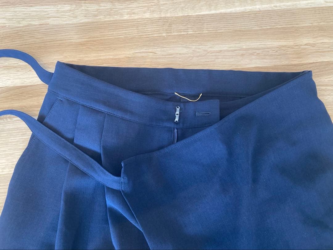 アパルトモン　ラップ　パンツ　美品　ネイビー　38 ベイクルーズ　ドゥーズィエム