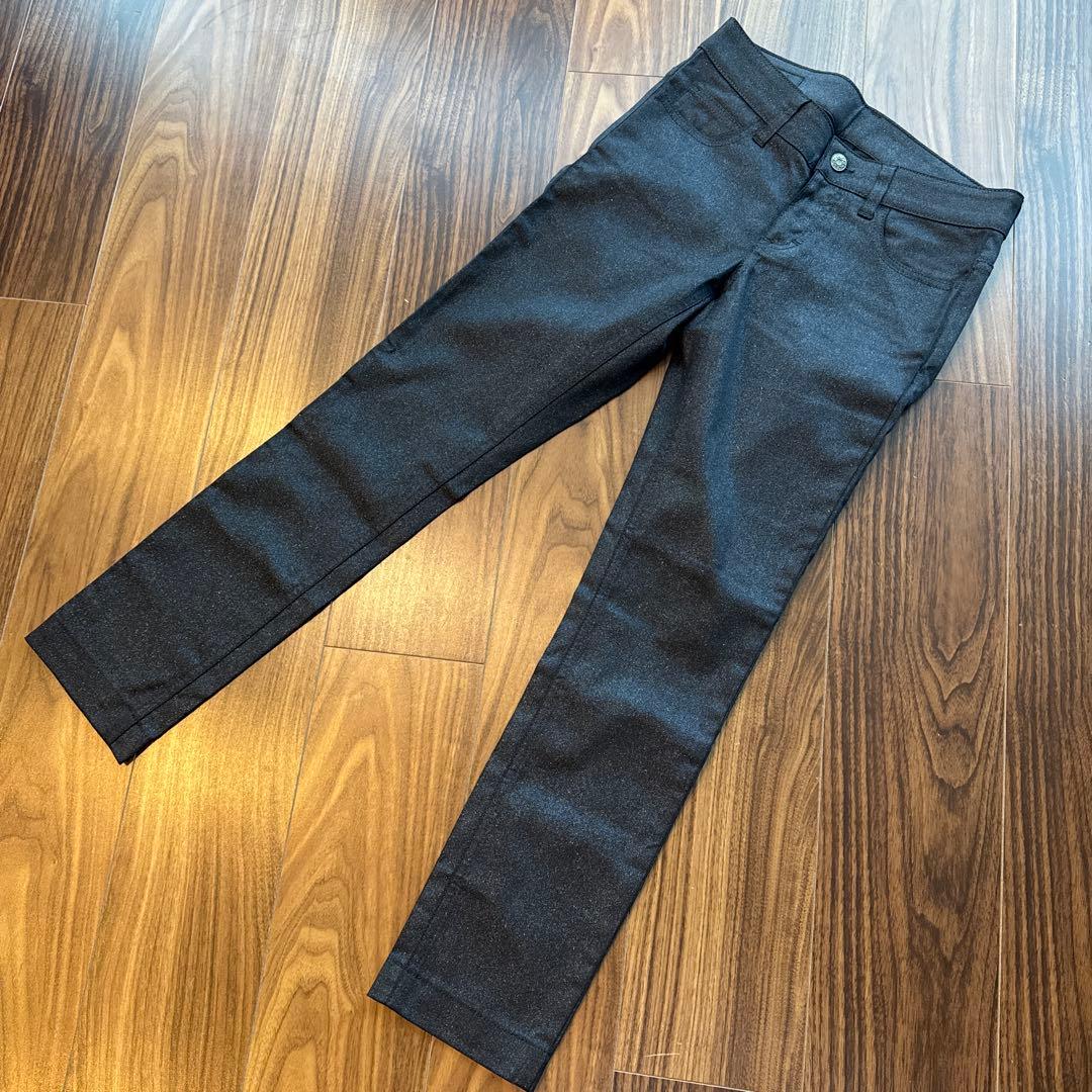 GUCCI ダークグレー ラメストレートパンツ 36