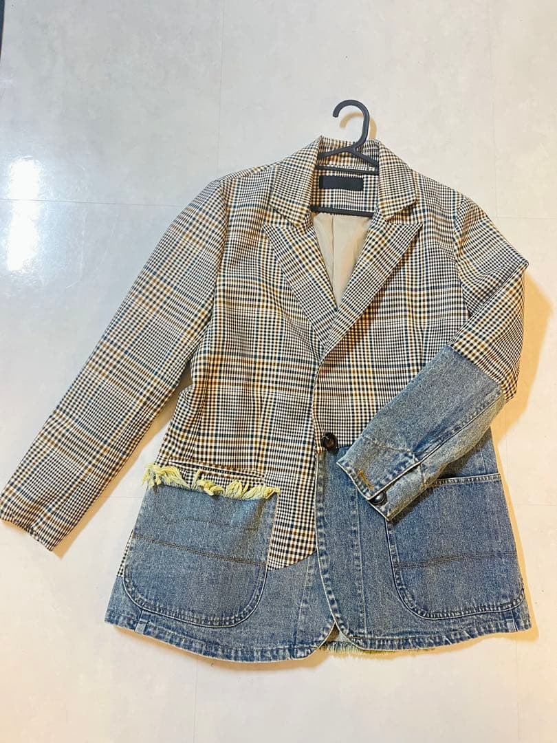 新品 未使用品 MICALLE MICALLE チェック柄　ジャケット