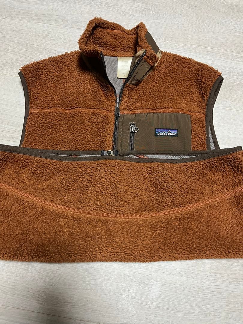 Patagonia フリース ベスト M ブラウン　レトロx