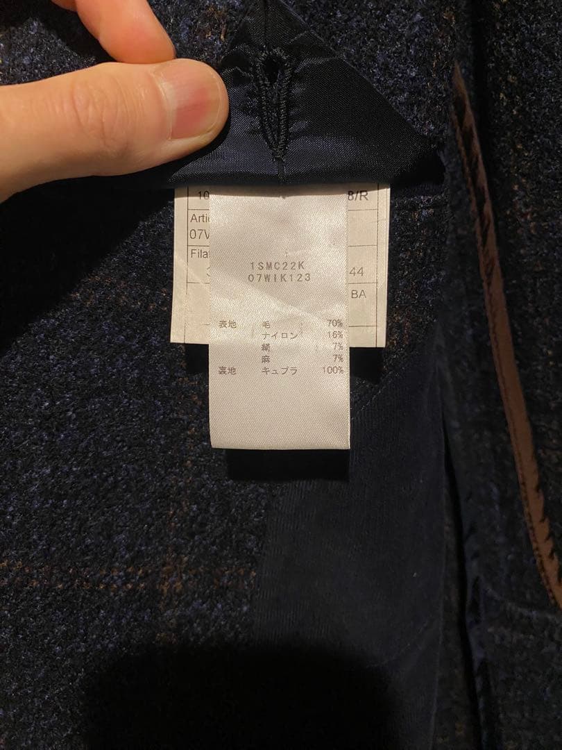 TAGLIATORE テーラード　ジャケット チェック　ネイビー　48/R L