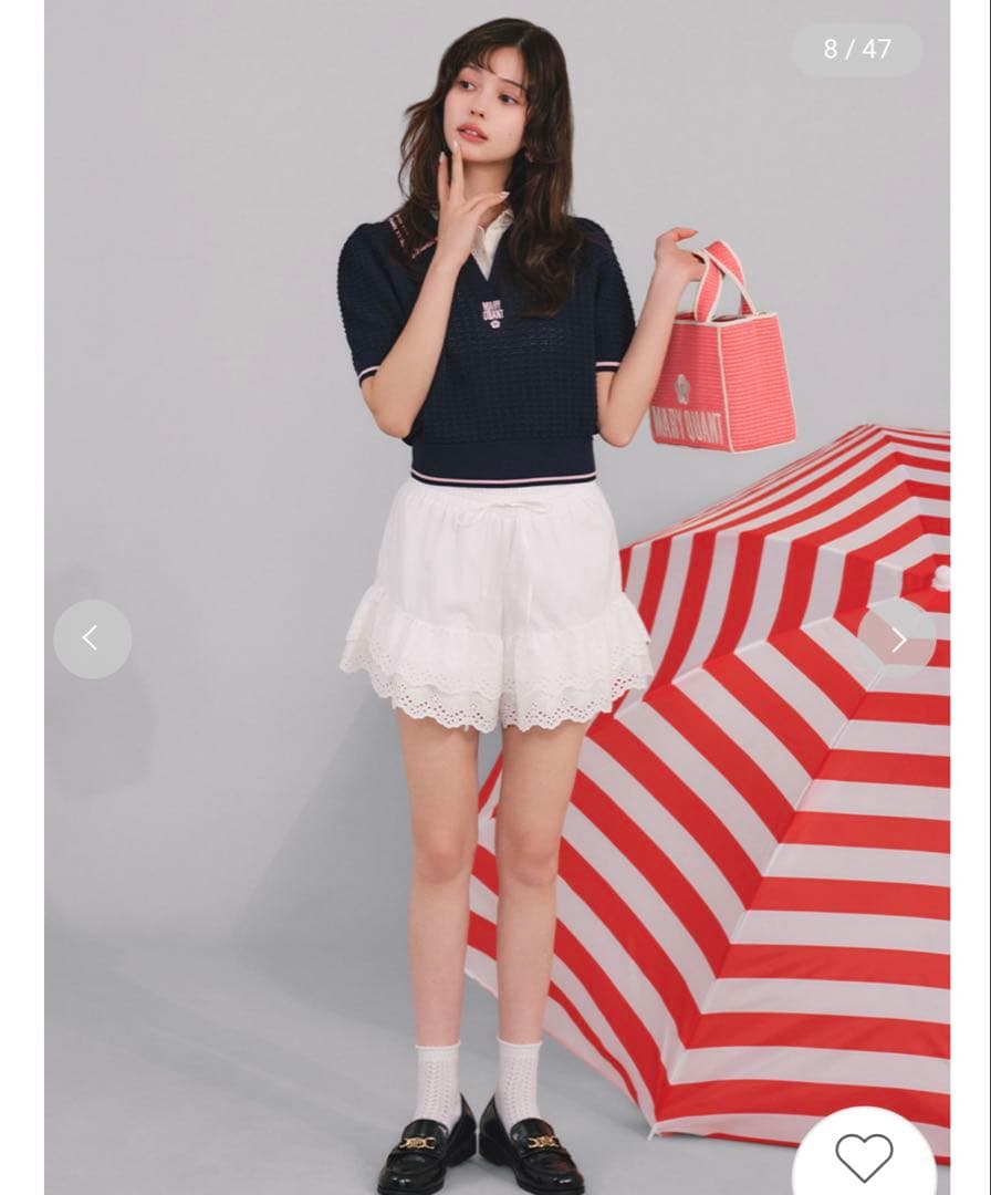 【LILY BROWN×MARY QUANT】シアーポロニットトップス