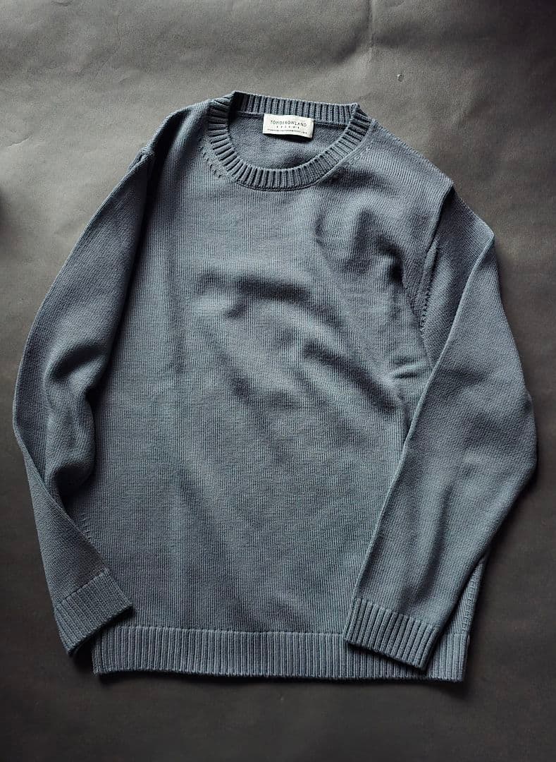 TOMORROWLAND グレー クルーネックウールニット トゥモローランド