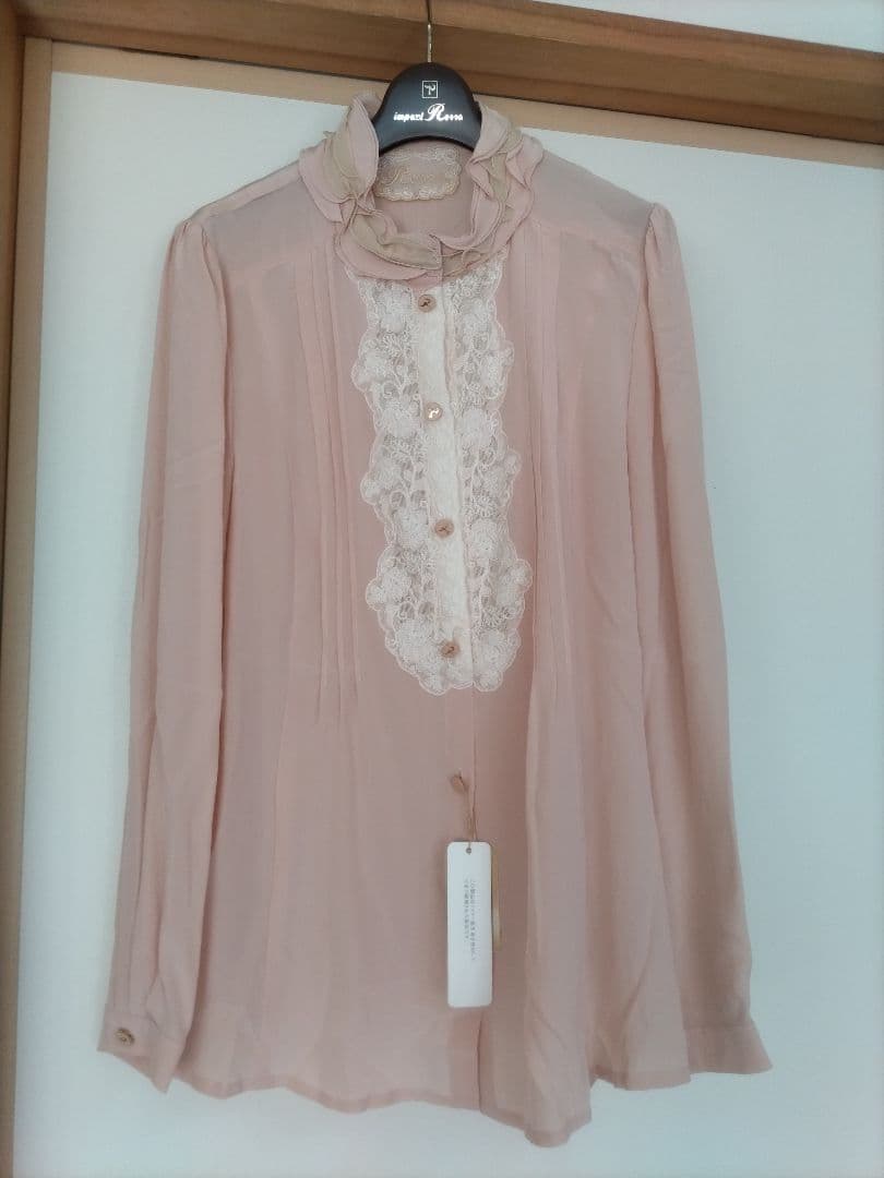 Rossa レース付きフリル襟 ブラウス 新品未使用