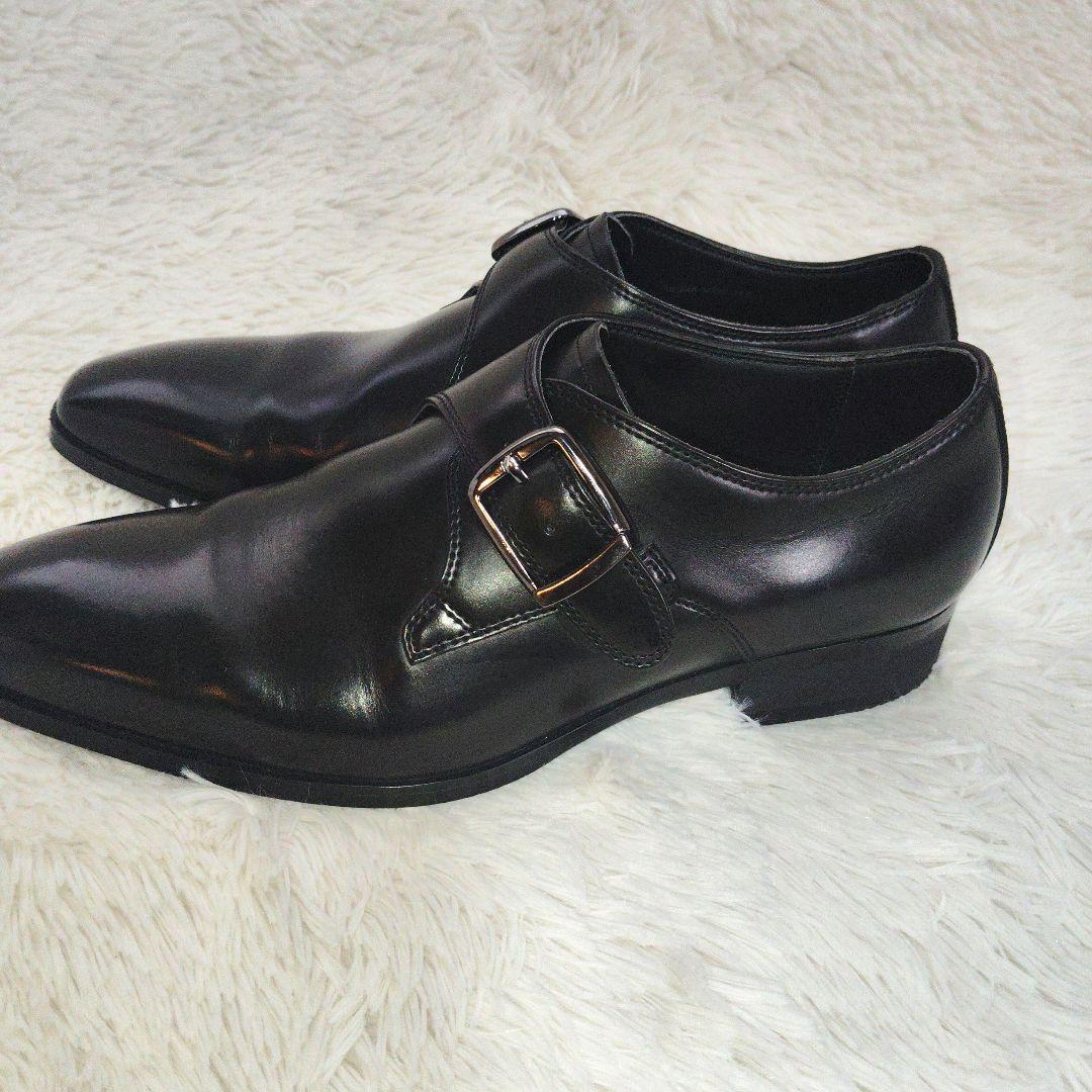 【美品】REGALリーガル V235 シングルモンクストラップ　黒24.5