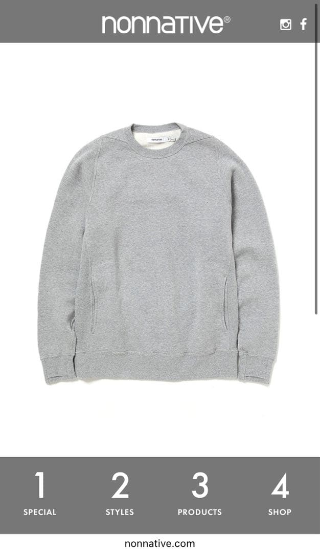 DWELLER CREW PULLOVER COTTON SWEAT スウェット