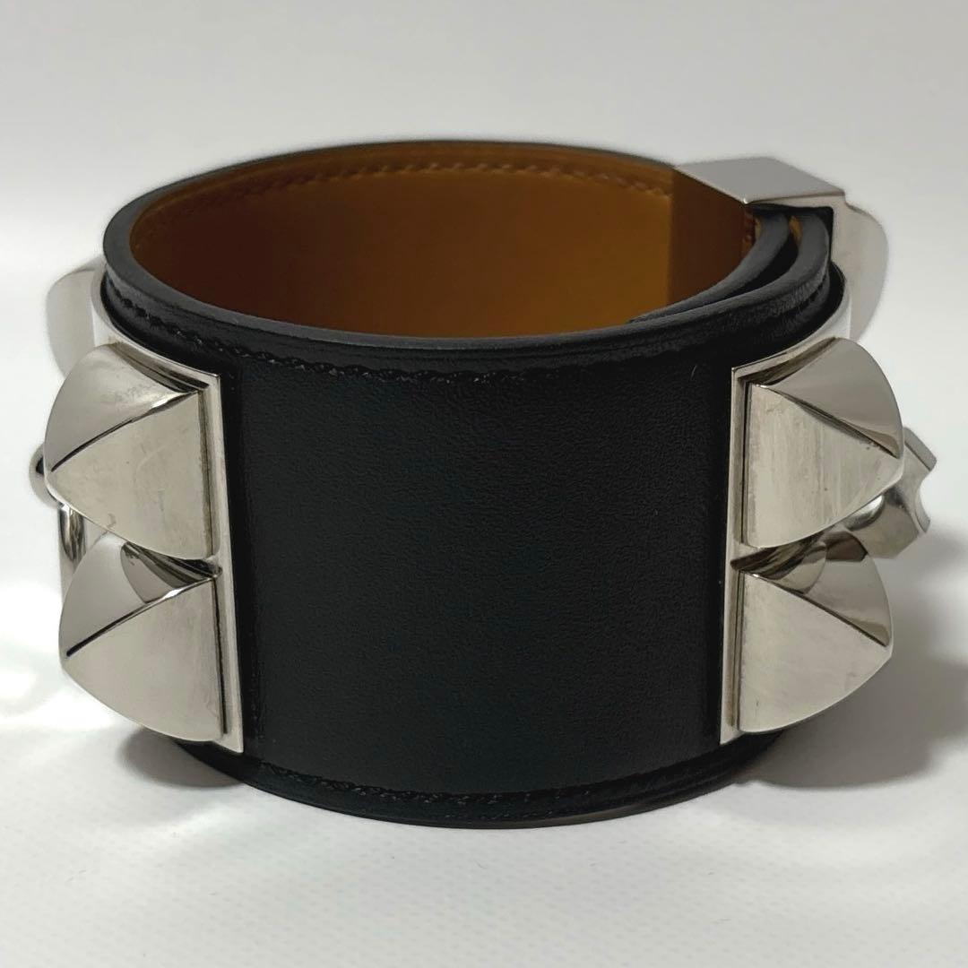 HERMES エルメス コリエドシアン ブレスレット ブラック シルバー