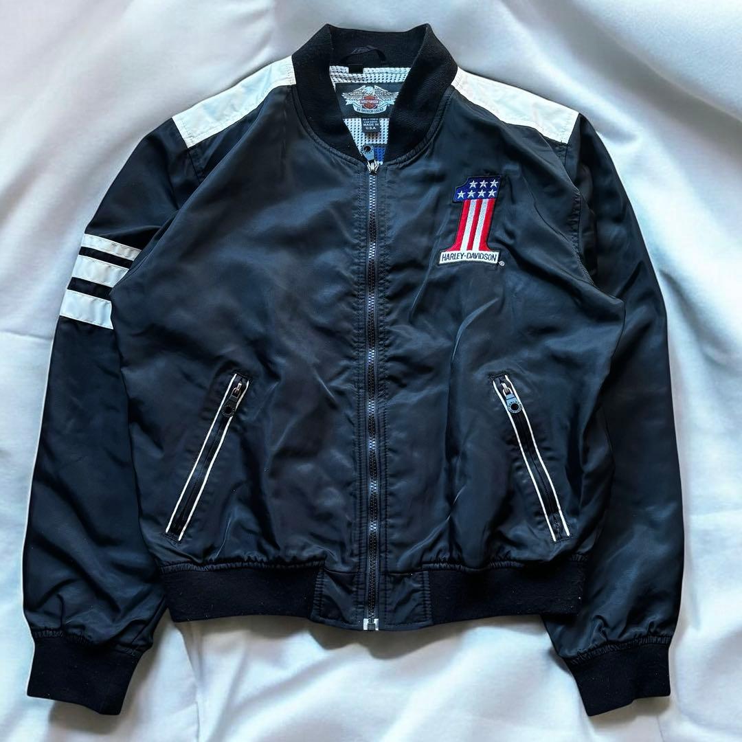 ✨希少✨ハーレーダビットソン　レーシングナイロンジャケット USA製 No.1