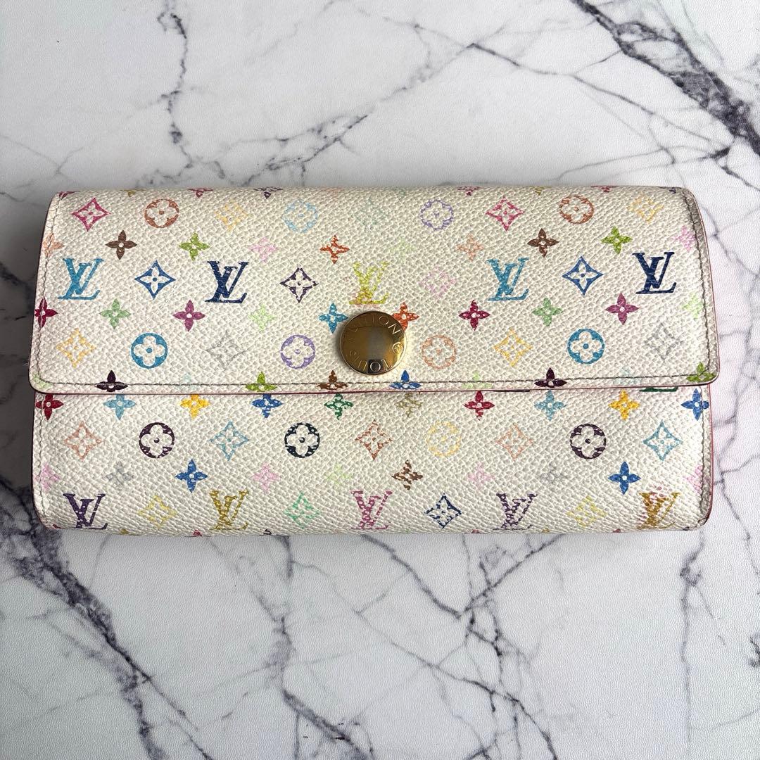 ルイヴィトン　モノグラム　マルチカラー　ポルトフォイユ サラ　財布　M93744