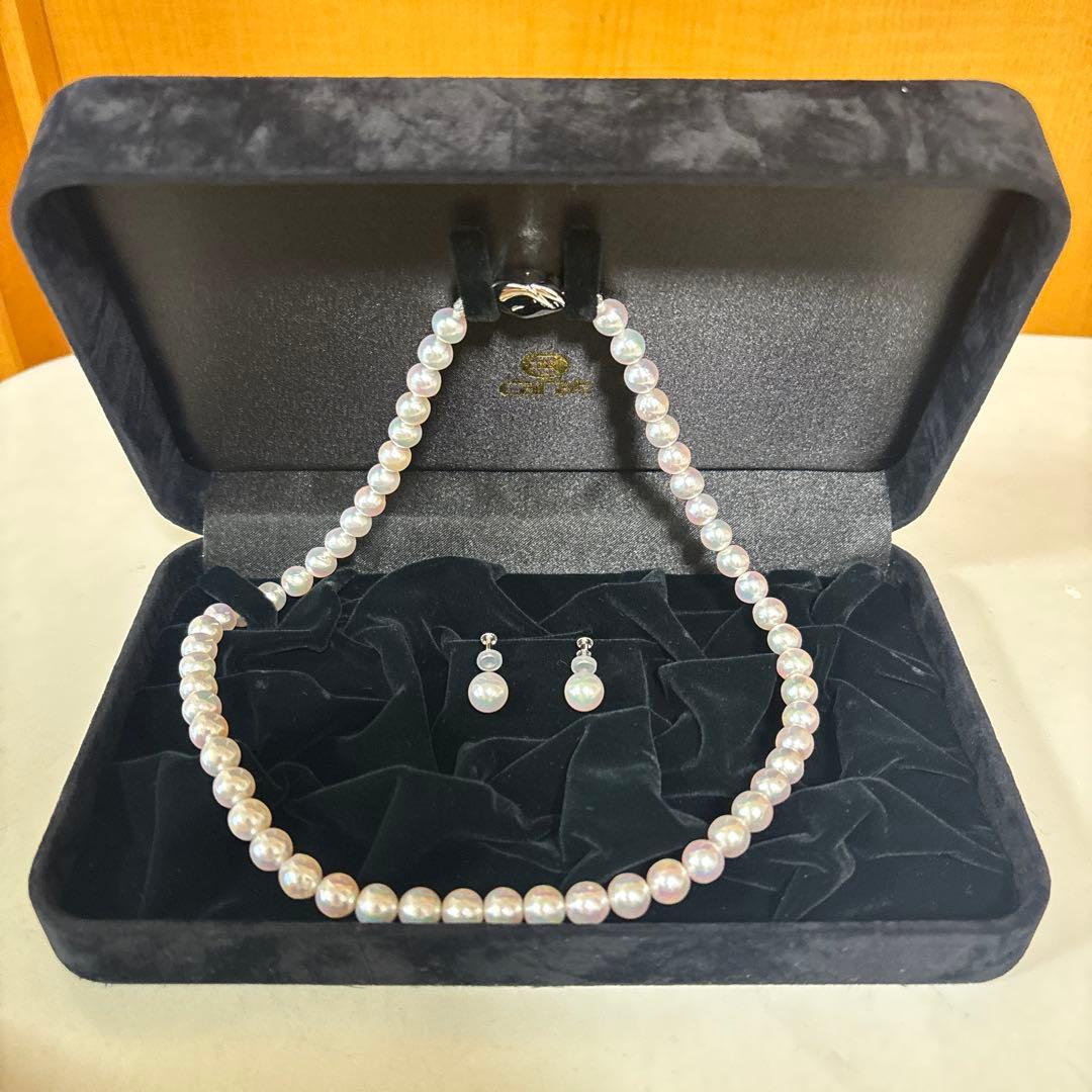 carat 真珠 ネックレス イヤリング セット