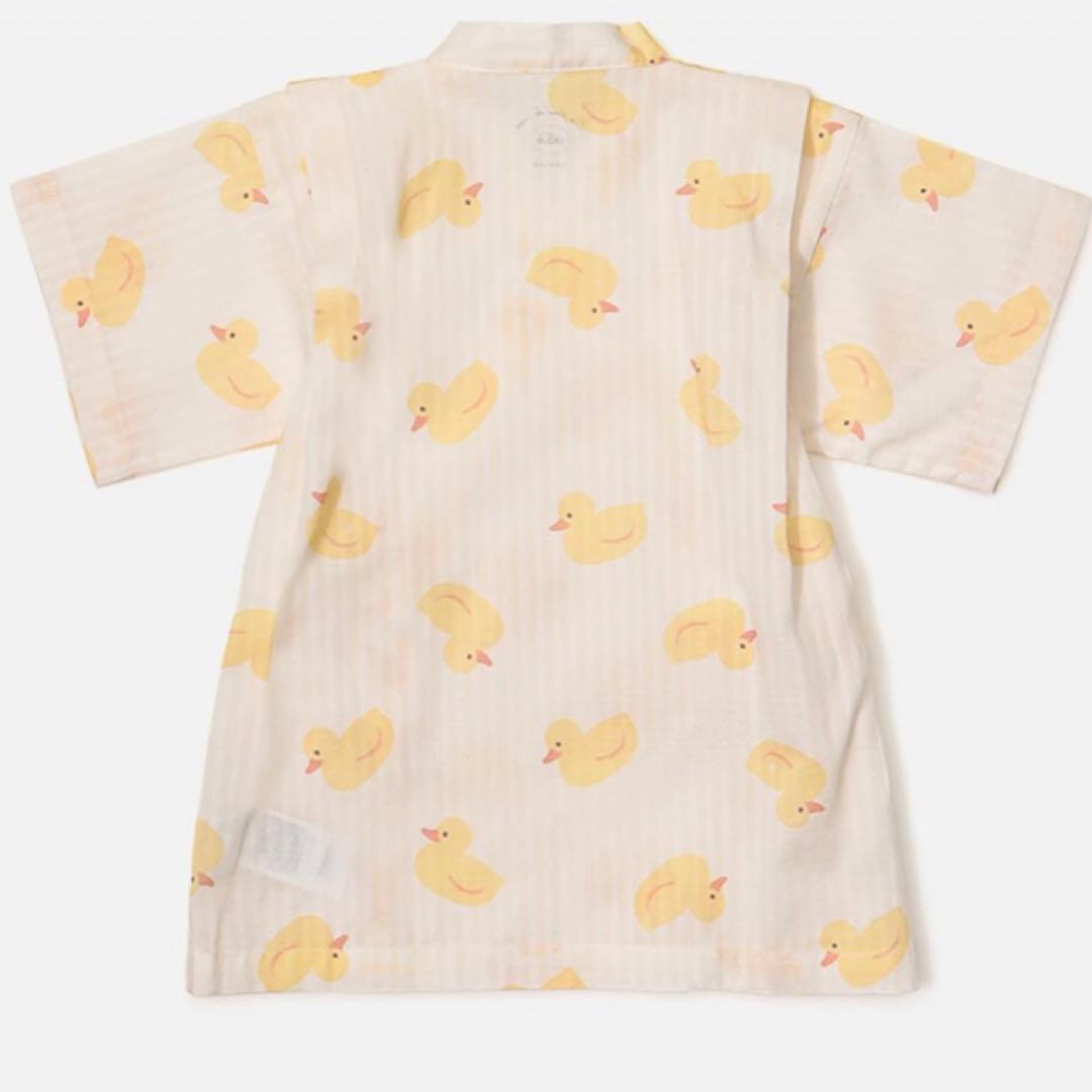 【ジェラート ピケ】【KIDS】アヒル柄　甚平セット　110〜130